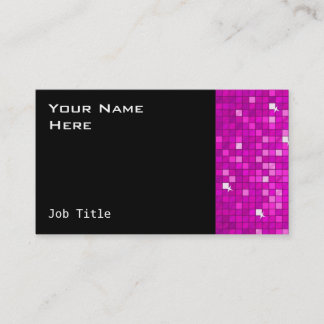 Disco Tiles Pink business card side black