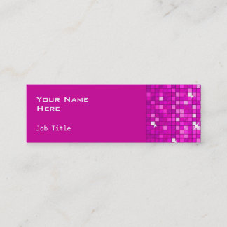 Disco Tiles Pink business card side skinny