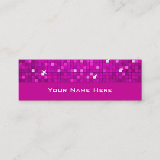 Disco Tiles Pink business card skinny