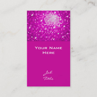Disco Tiles Pink business card top