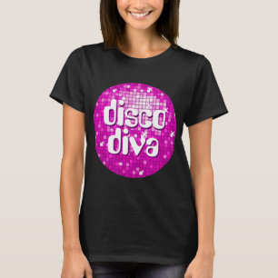 Disco Tiles Pink 'disco diva' women's t-shirt