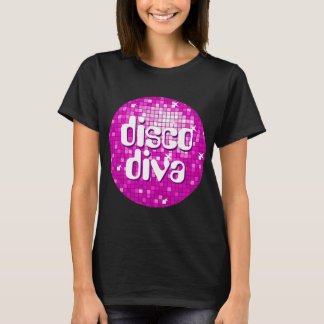 Disco Tiles Pink 'disco diva' women's t-shirt