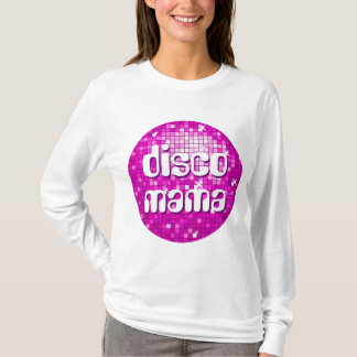Disco Tiles Pink 'disco mama' ladies long sleeve T-Shirt
