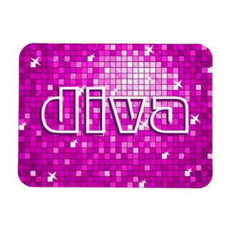 Disco Tiles Pink 'diva' premium magnet