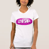 Disco Tiles Pink 'star'  ladies petite white