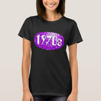 Disco Tiles Purple '1970s' t-shirt black