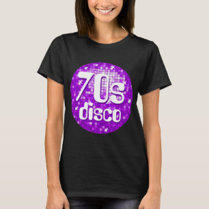 Disco Tiles Purple '70s Disco' t-shirt black