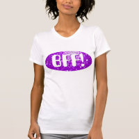 Disco Tiles Purple 'BFF!' ladies petite white