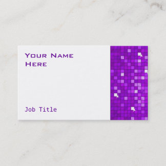 Disco Tiles Purple business card side white