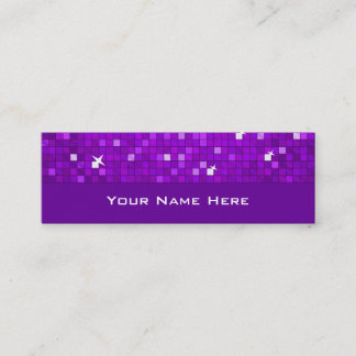 Disco Tiles Purple business card skinny