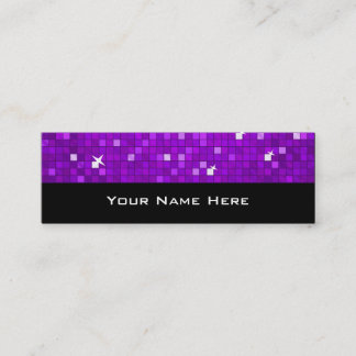 Disco Tiles Purple business card skinny black