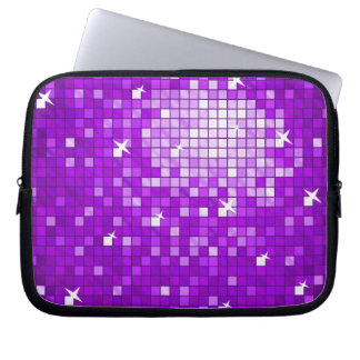 Disco Tiles Purple laptop sleeve 10 inch