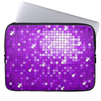 Disco Tiles Purple laptop sleeve 13 inch