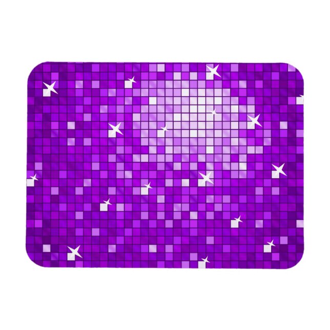 Disco Tiles Purple premium magnet (Horizontal)
