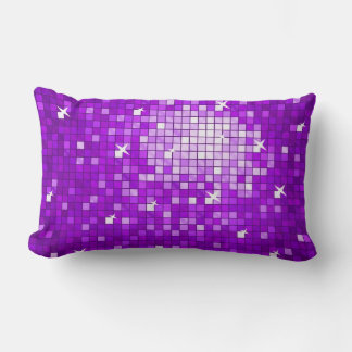 Disco Tiles Purple throw pillow