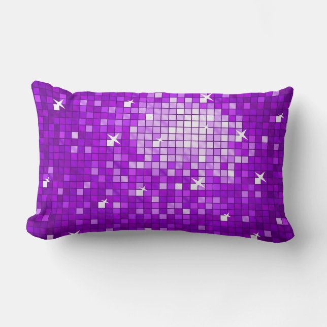 Disco Tiles Purple throw pillow (Front)