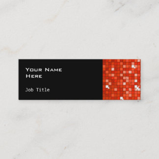 Disco Tiles Red business card side skinny black