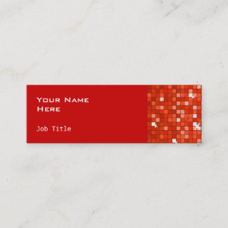 Disco Tiles Red business card side skinny red