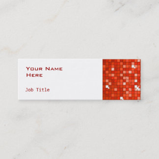 Disco Tiles Red business card side skinny white