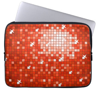 Disco Tiles Red laptop sleeve 13 inch