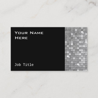 Disco Tiles "Silver" business card black side
