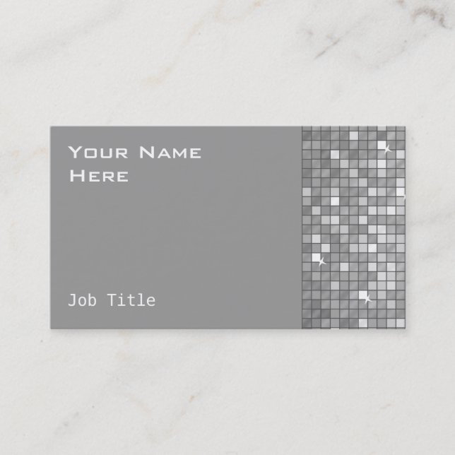 Disco Tiles "Silver" business card side (Front)