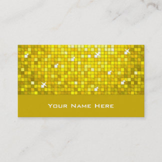 Disco Tiles Yellow business card