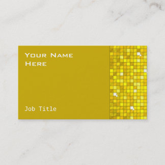 Disco Tiles yellow business card side