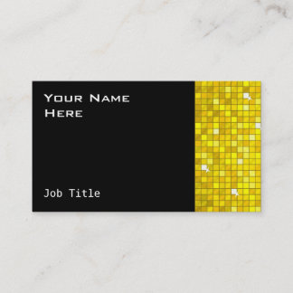 Disco Tiles yellow business card side black