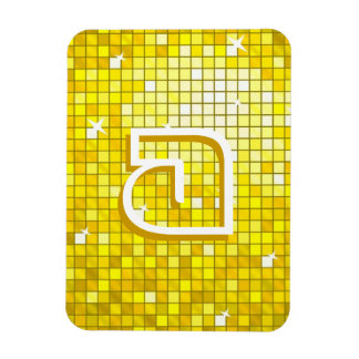 Disco Tiles Yellow monogram premium magnet