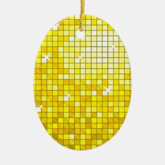 Disco Tiles Yellow ornament oval