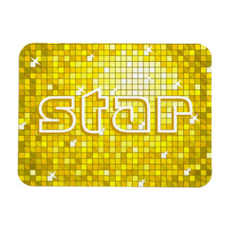 Disco Tiles Yellow 'star' premium magnet