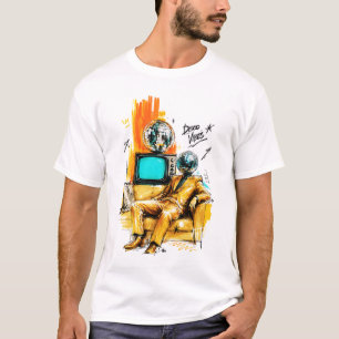 Disco Vibes Retro 80s Disco Ball Art T-Shirt