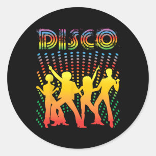 Disco - Vintage Style Dancing Retro Disco Shirt Classic Round Sticker