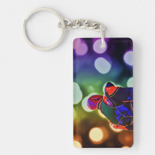 Disco Wolf Keychain