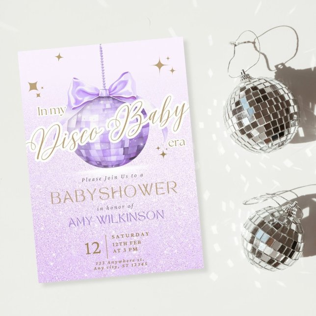 Discoball Babyshower Invitation  (Creator Uploaded)