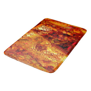 Discoloured to coral carnival mask bath mat