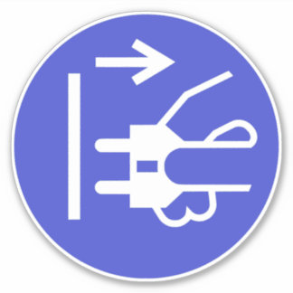 Disconnect Main Plug Label