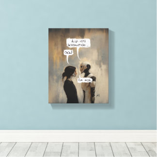 Disconnected (with phrase) canvas print