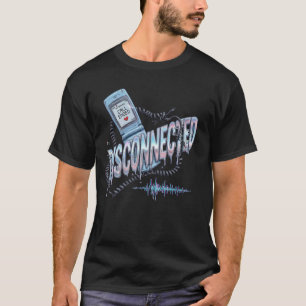 Disconnected Y2K Flip Phone Breakup Melancholy Vin T-Shirt