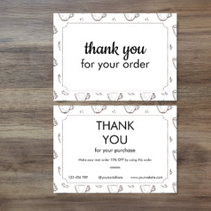 Discount and Thank you Card for Small Coffee Shop
