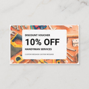 Discount Card: Handyman Services Business Card