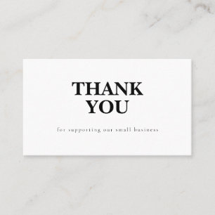 Discount Code Thank You Card Small Business