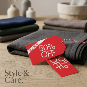 Discount Offer Product Tag Personalised Price Tag