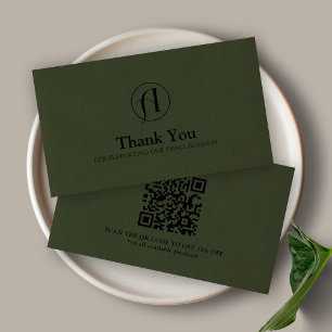 Discount Thank You Business QR Code Card