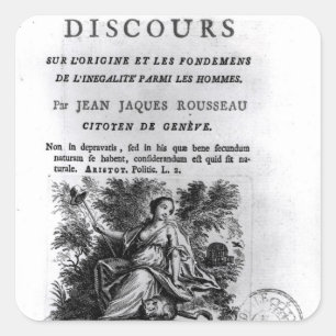 'Discours l'Origine et les Fondements Square Sticker