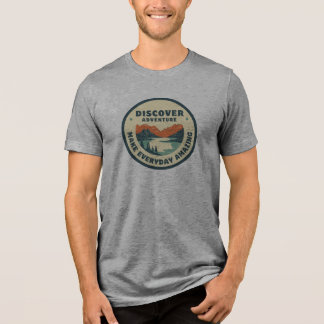Discover Adventure logo on t-shirt Tri-Blend Shirt