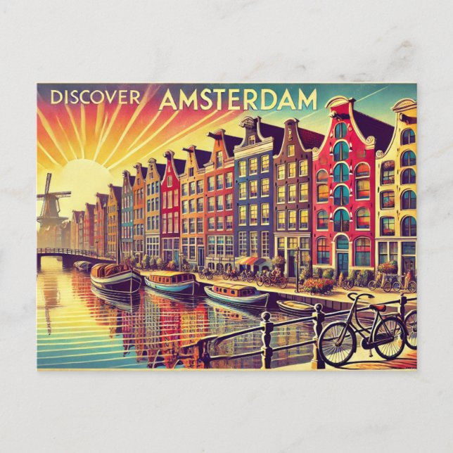 Discover Amsterdam Postcard (Front)