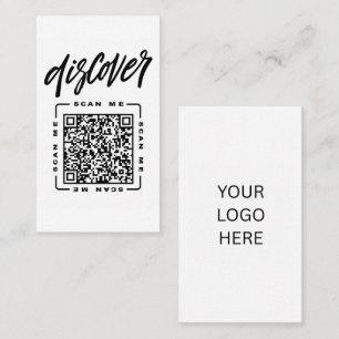 Discover    Customisable QR code & Logo Template Business Card