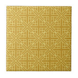 Discover Elegant Geometric Patterns with Gold Line Tile<br><div class="desc">Repeating geometric pattern with interlocking gold lines forming intricate crosses and squares. The design is symmetrical and has a classic, elegant feel.</div>